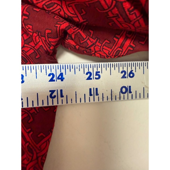 Liz Claiborne Red Geometric Print Long Sleeve Tunic Top XL - Picture 4 of 6